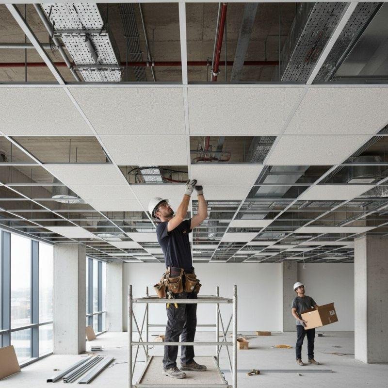 T-Bar Ceiling Installation-1